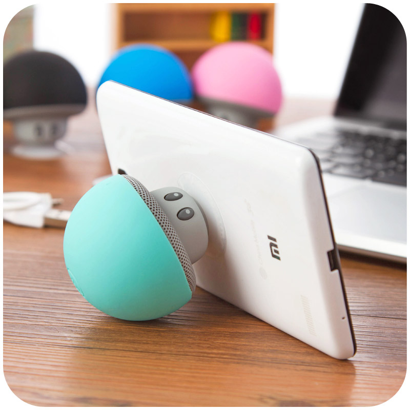 无线蓝牙音箱吸盘迷你电脑手机蘑菇小音响便携